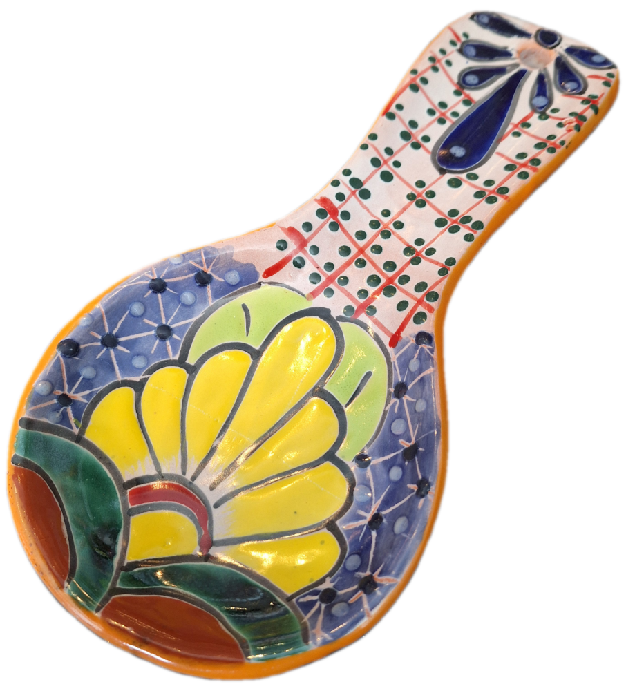Mexican Talavera Spoonrest - Design 2