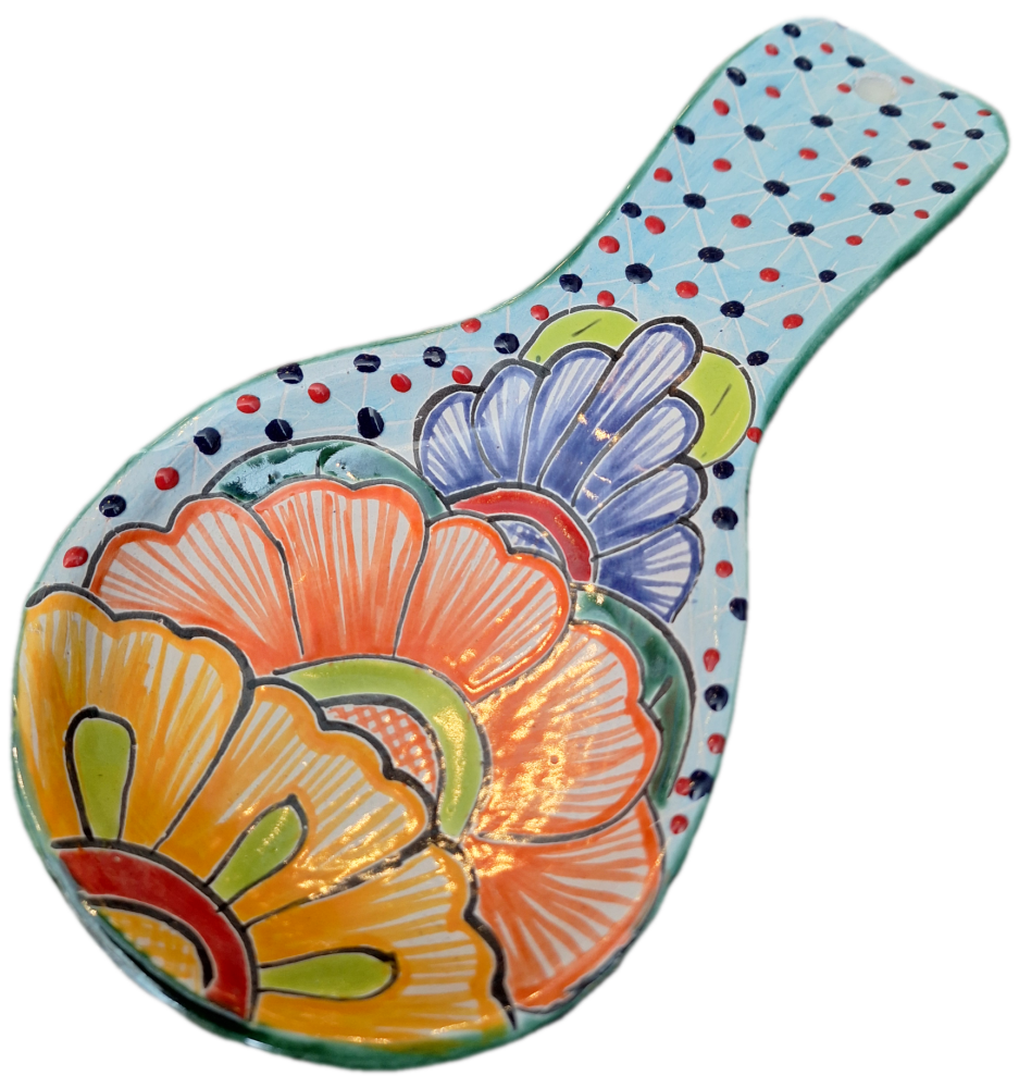 Mexican Talavera Spoonrest - Design 3