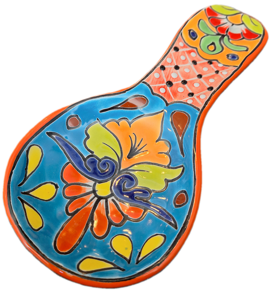 Mexican Talavera Spoonrest - Design 4