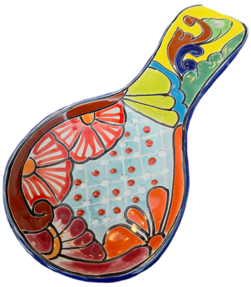Mexican Talavera Spoonrest - Design 6