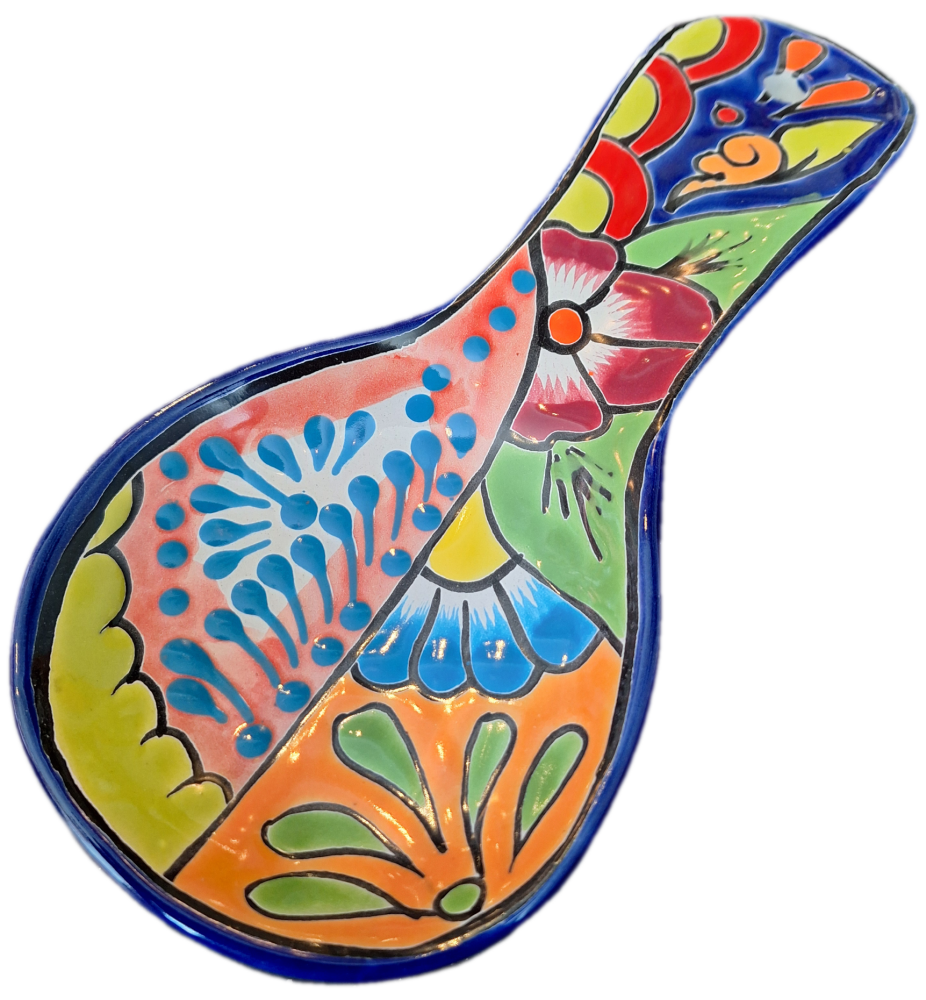 Mexican Talavera Spoonrest - Design 8