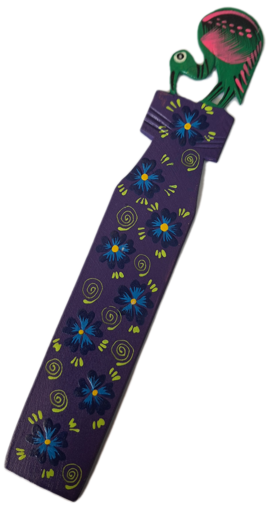 Wooden Painted Bookmark - Design 3