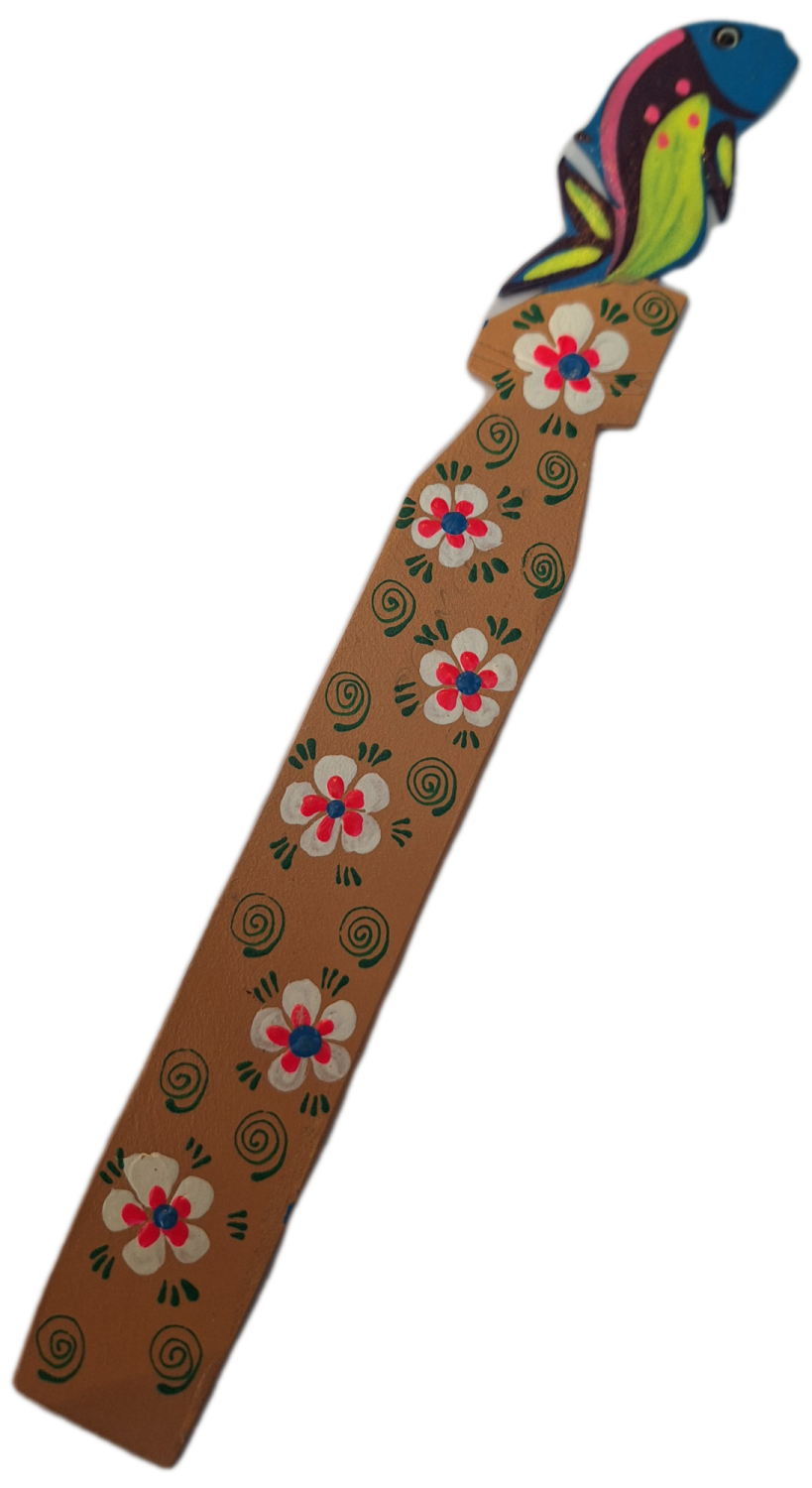 Wooden Painted Bookmark - Design 7