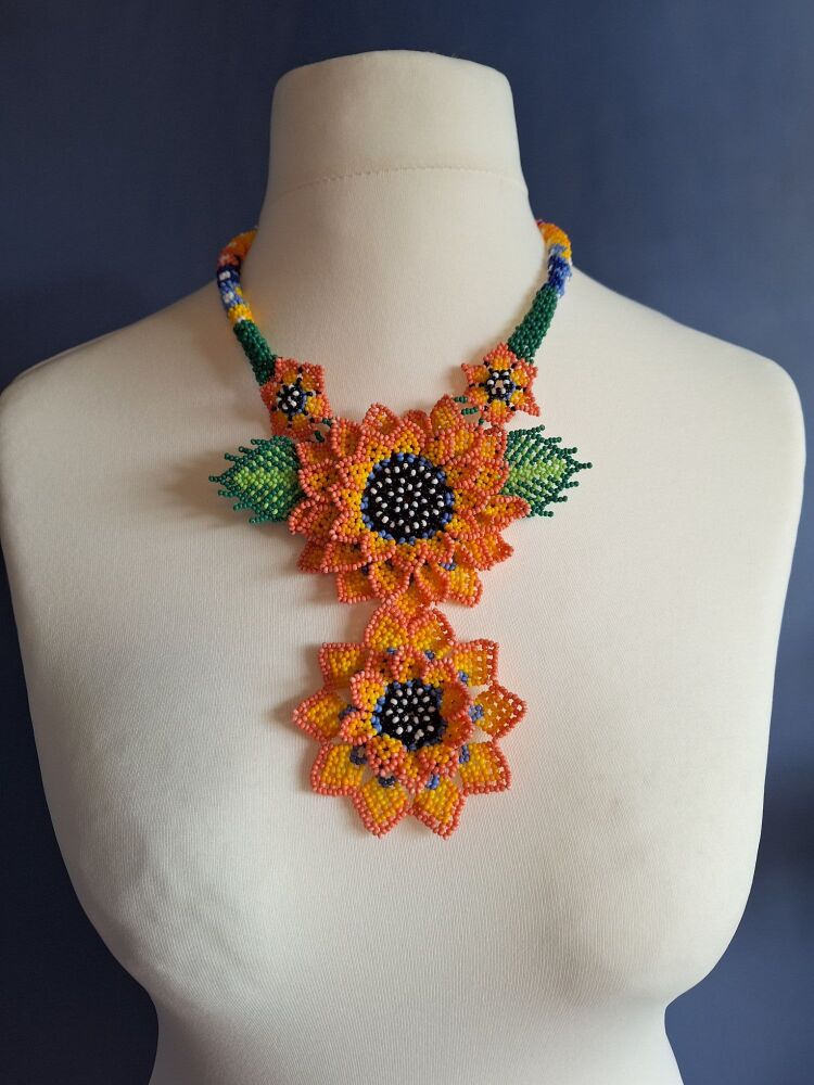 Huichol Beaded Necklace - Design 4
