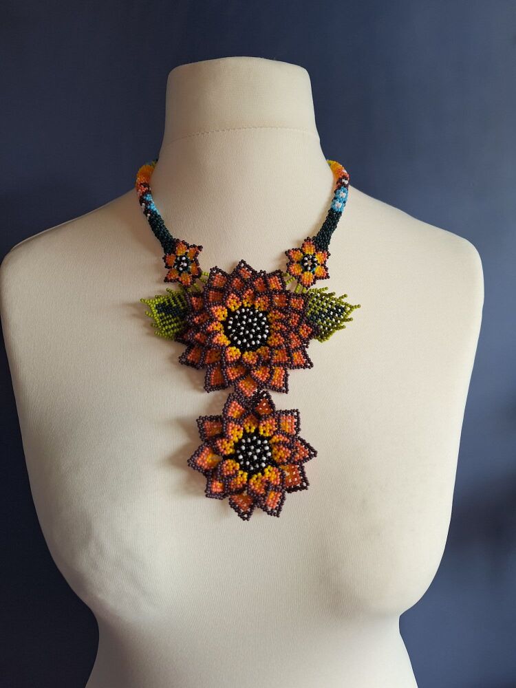 Huichol Beaded Necklace - Design 5