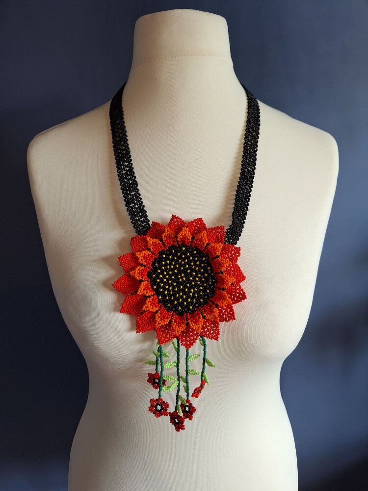 Huichol Beaded Necklace - Design 8