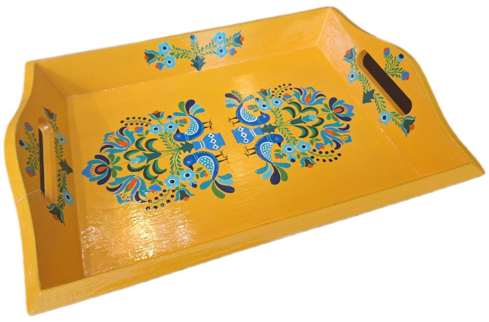 Indian Folk Art Wooden Tray