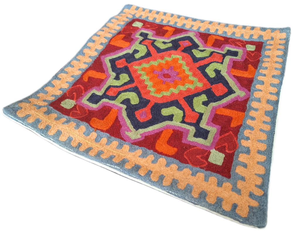 Kashmiri Embroidered Cushion Cover - Design 8