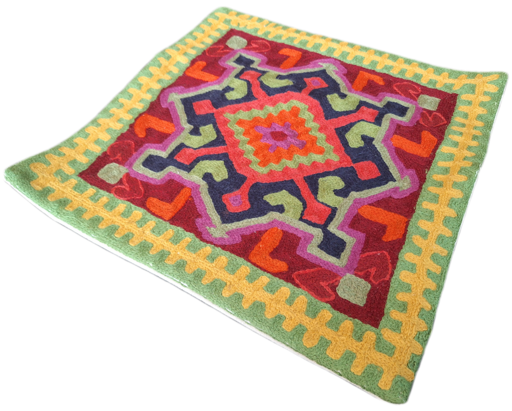 Kashmiri Embroidered Cushion Cover - Design 18