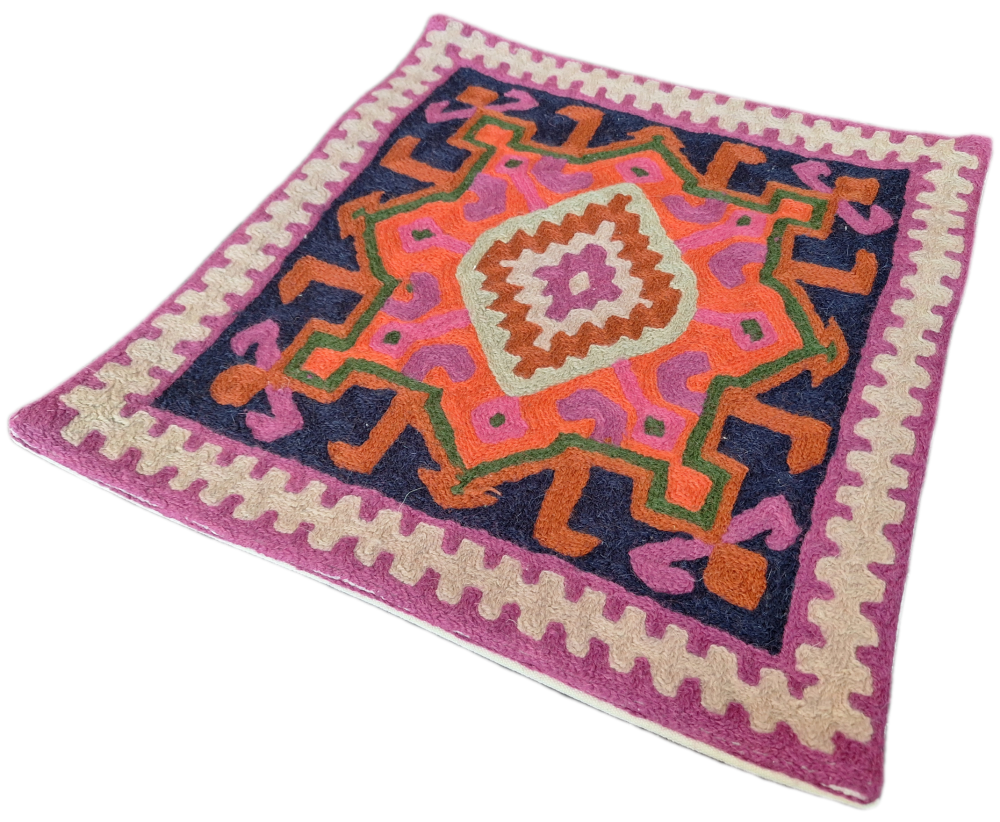 Kashmiri Embroidered Cushion Cover - Design 27