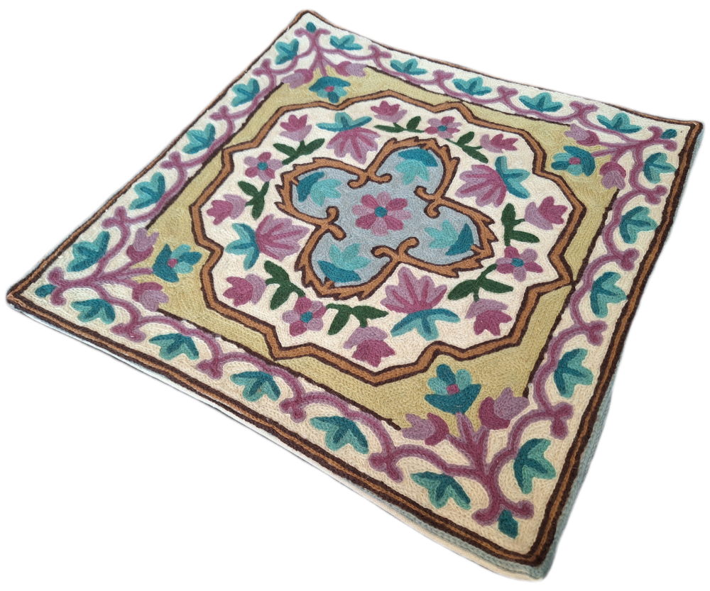 Kashmiri Embroidered Cushion Cover - Design 30