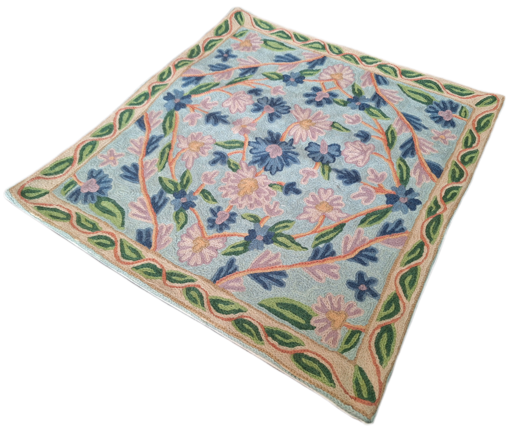 Kashmiri Embroidered Cushion Cover - Design 33