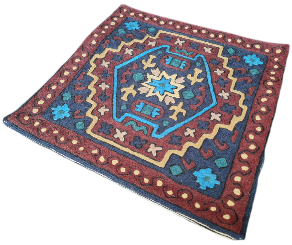 Kashmiri Embroidered Cushion Cover - Design 35