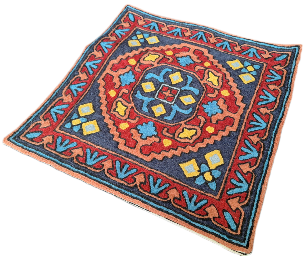 Kashmiri Embroidered Cushion Cover - Design 36