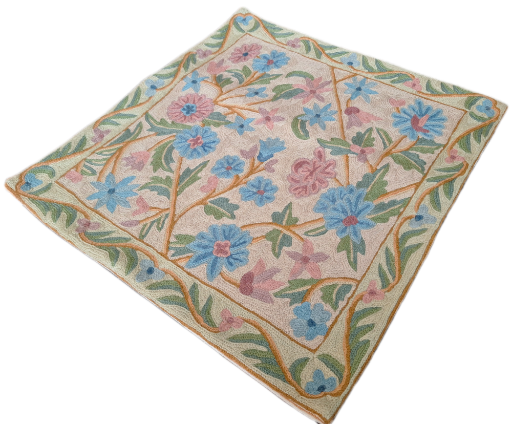 Kashmiri Embroidered Cushion Cover - Design 41