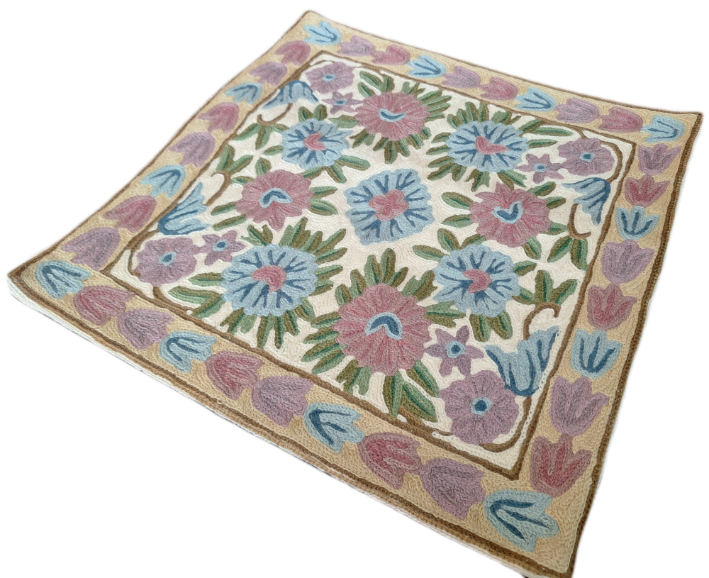 Kashmiri Embroidered Cushion Cover - Design 42