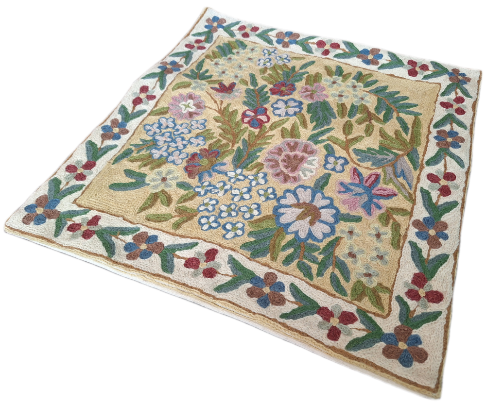 Kashmiri Embroidered Cushion Cover - Design 43