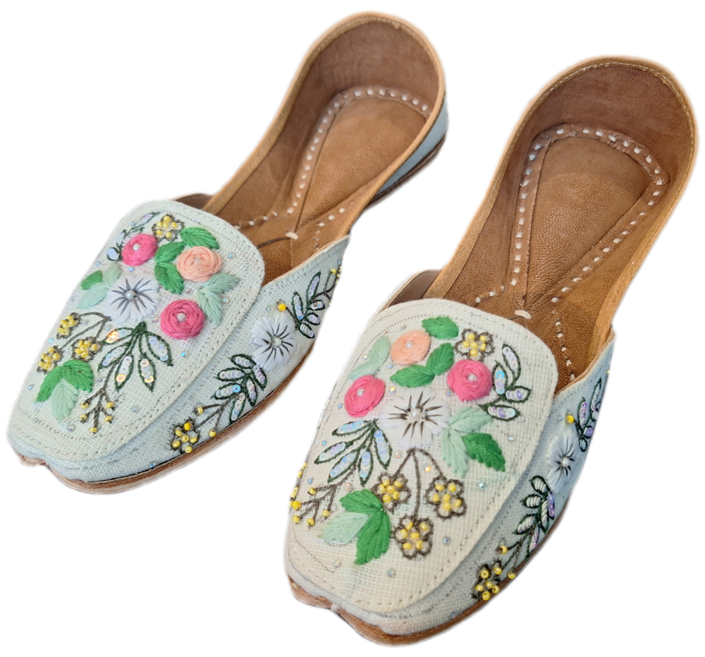 Indian Embroidered Shoes - Design 2 - Size 5