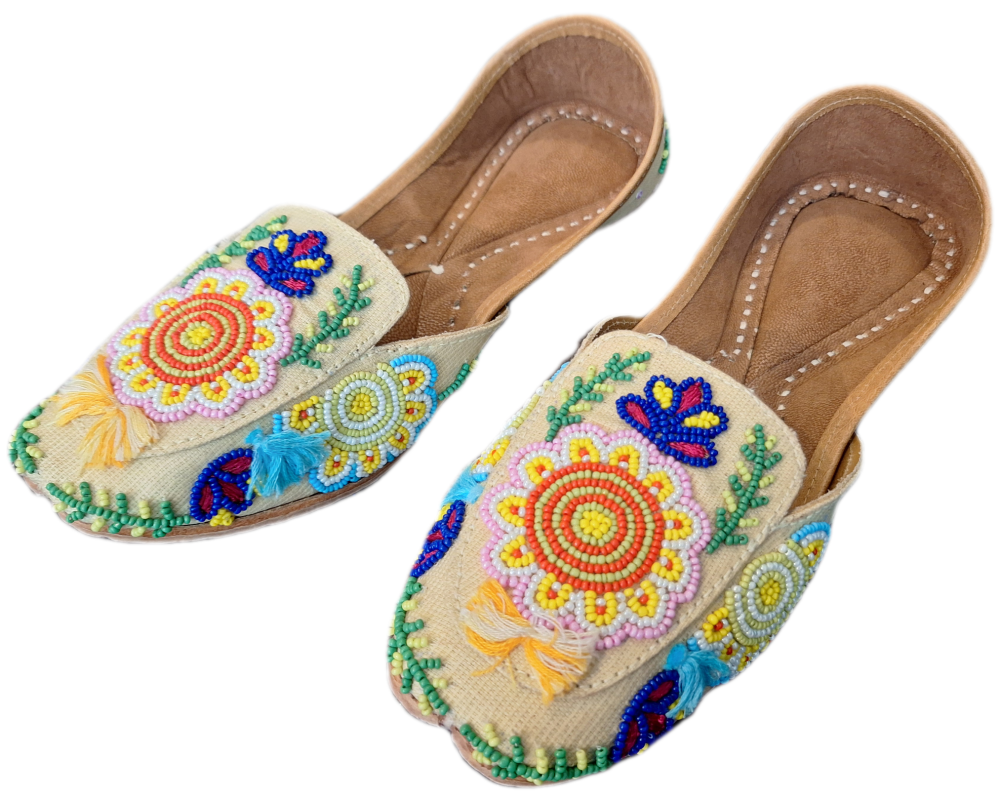 Indian Embroidered Shoes - Design 3 - Size 5