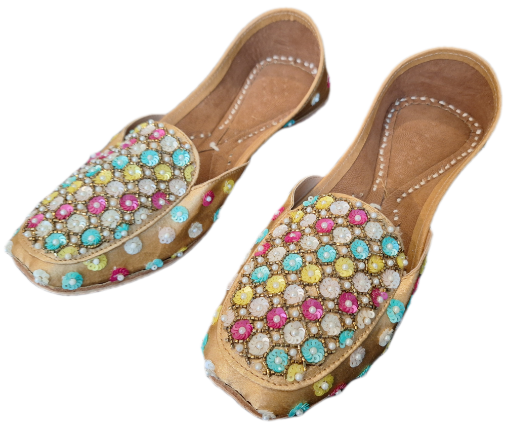 Indian Embroidered Shoes - Design 7 - Size 5