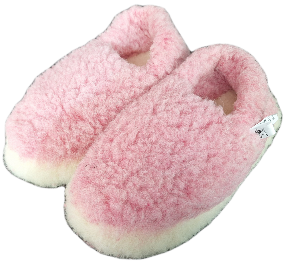 Irish Wool Slippers - Pink - Size 4/5