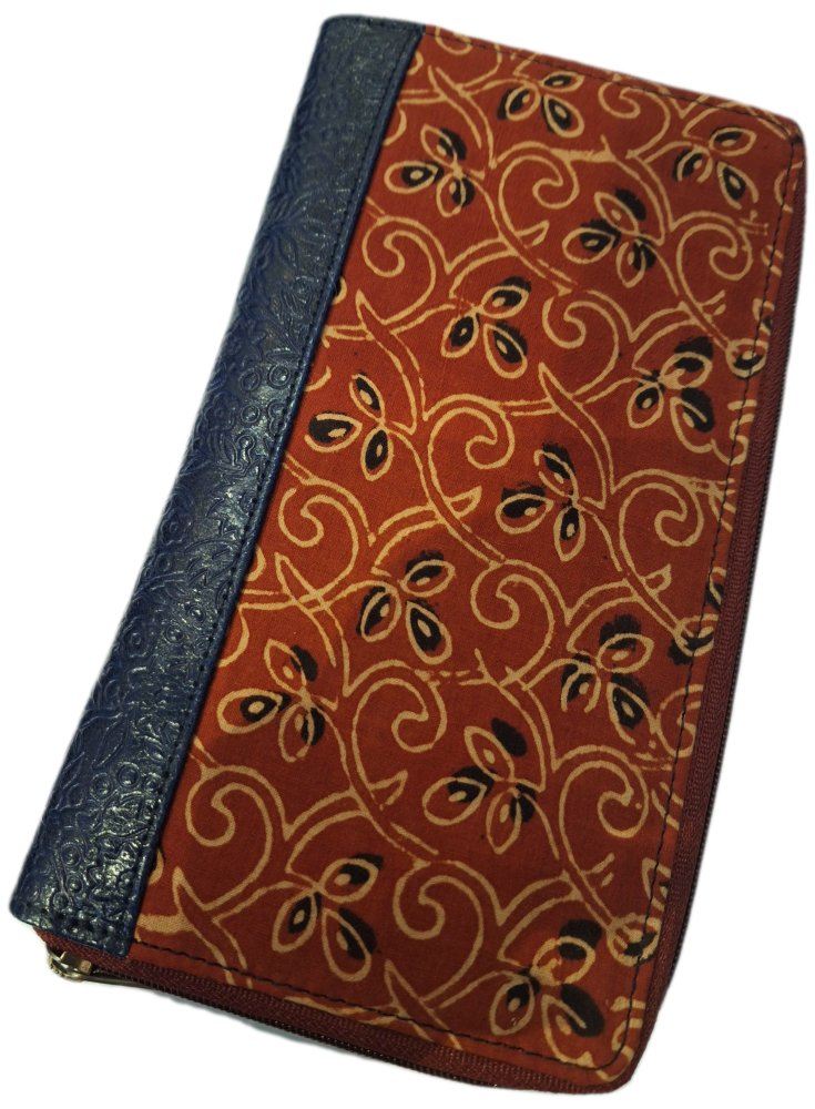 Block Print Travel Document Holder - Design 1