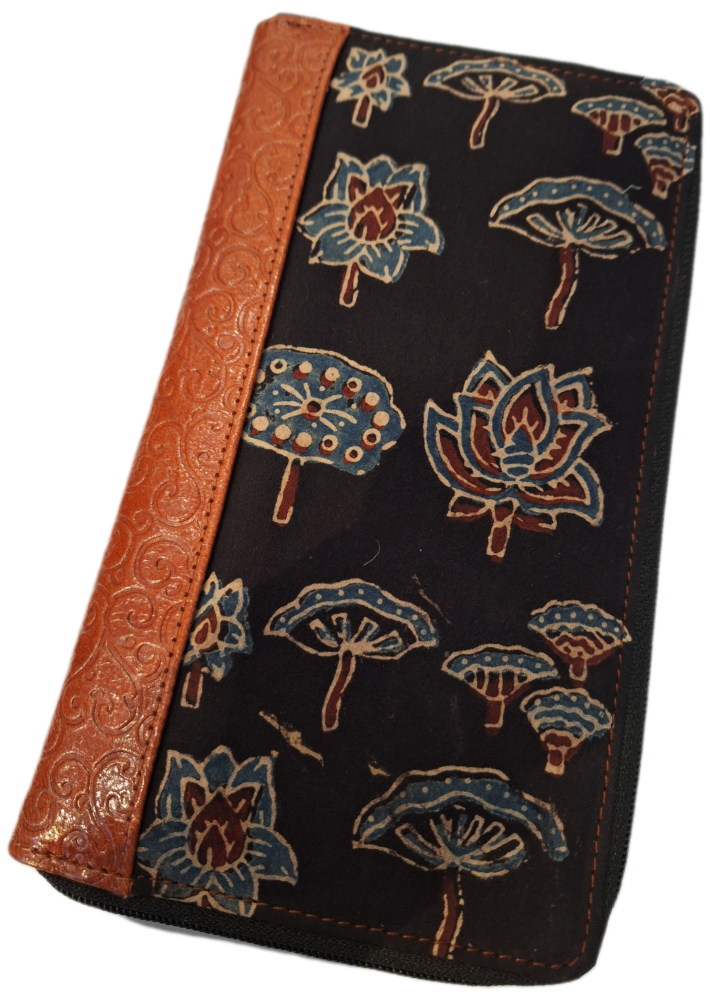 Block Print Travel Document Holder - Design 7