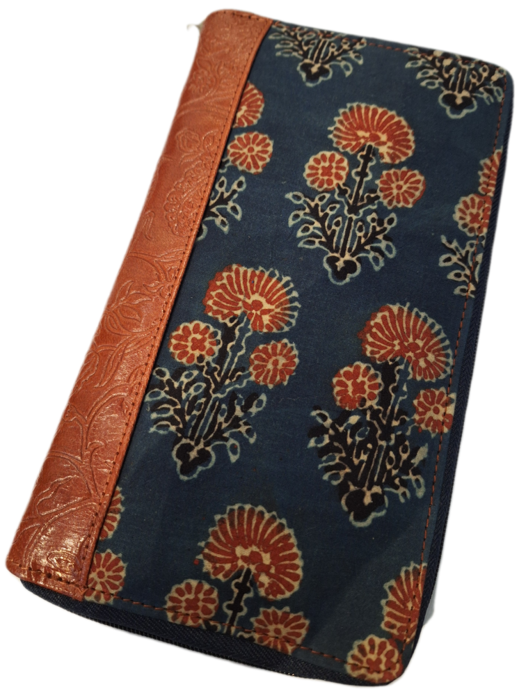 Block Print Travel Document Holder - Design 9