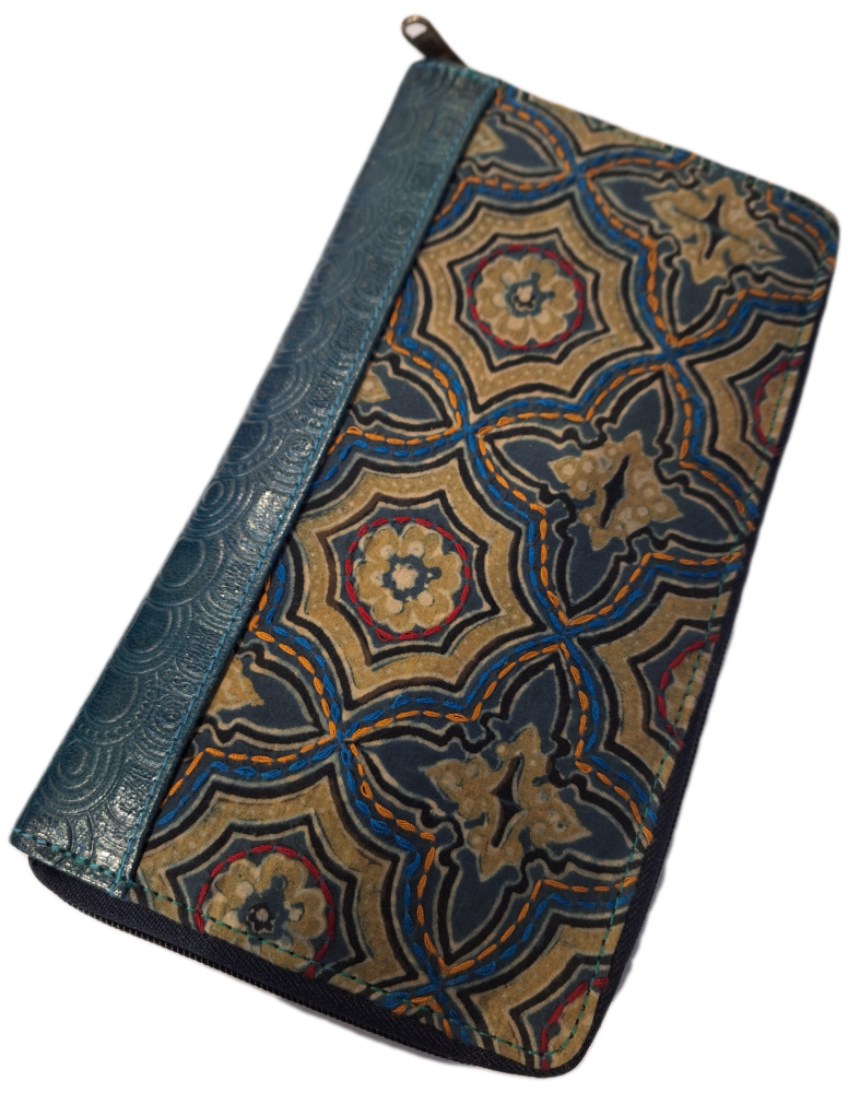 Block Print Travel Document Holder - Design 4
