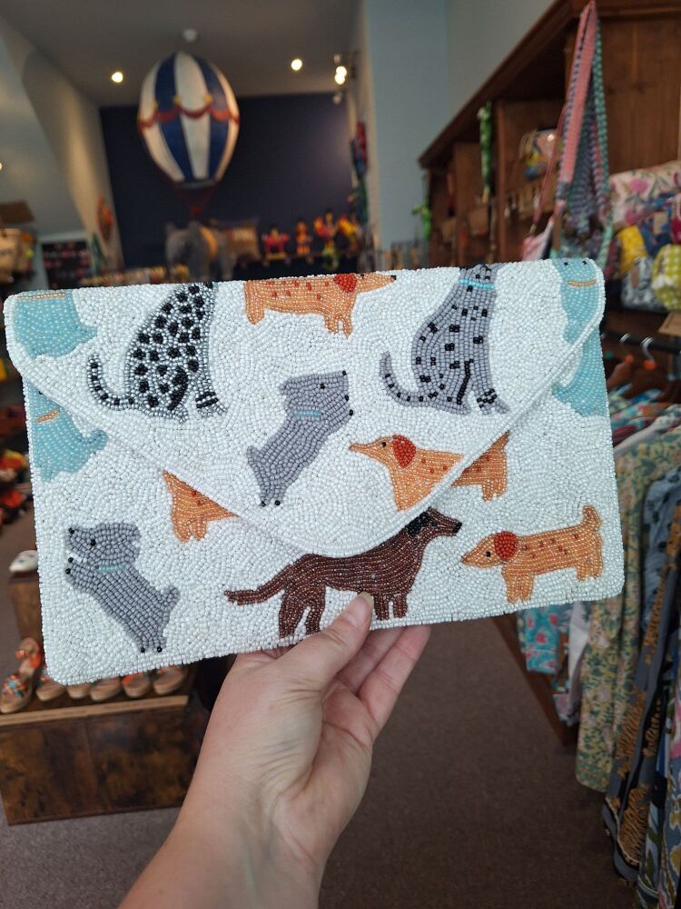 Beaded Handbag - Dogs