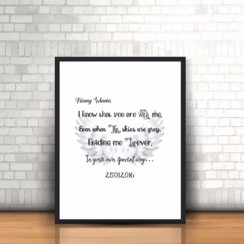 Printed Quote - In Memory Of Print - I Know You Are With Me...