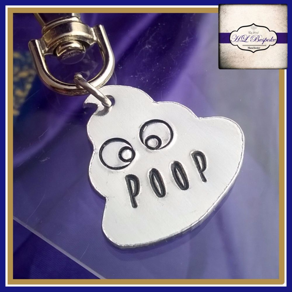 Personalised Poop Emoji Keyring - Poop Emoji Gift - Personalised Emoji Gift