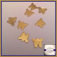 Raw Brass Butterfly Solderable Accents x5 - Brass Stampings