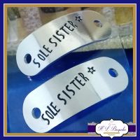 Sole Sister Gift - Personalised Trainer Tags - YOU CHOOSE WORDING - Sole Sister - Runner Shoe Charm - Jogger Gifts - Marathon Gift