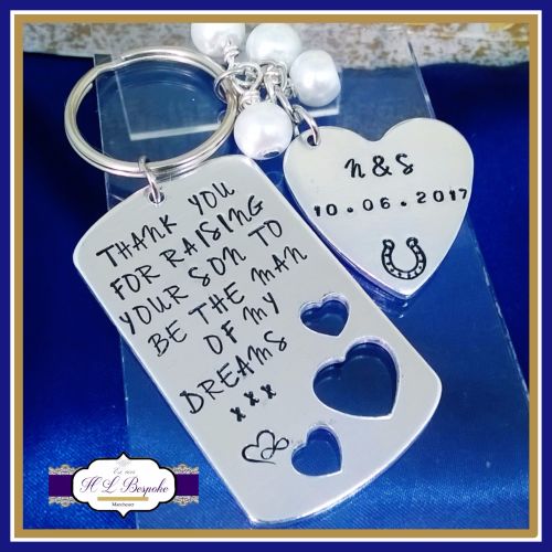 Personalised Mother of the Groom Gift - MOG Keyring - Man Of My Dreams Key