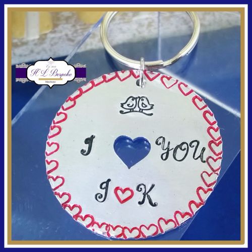 I Love You Keyring - Love Bird Gift - Love Bird Keyring - Small Gesture Gif