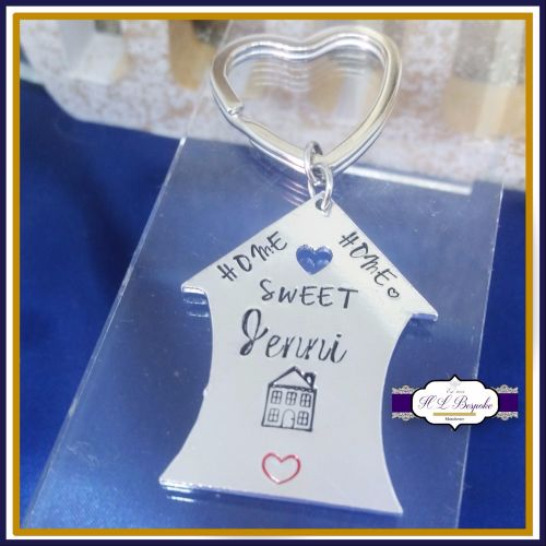 New Home Keyring - Home Sweet Home Keychain - First Home Keyring - Couples'
