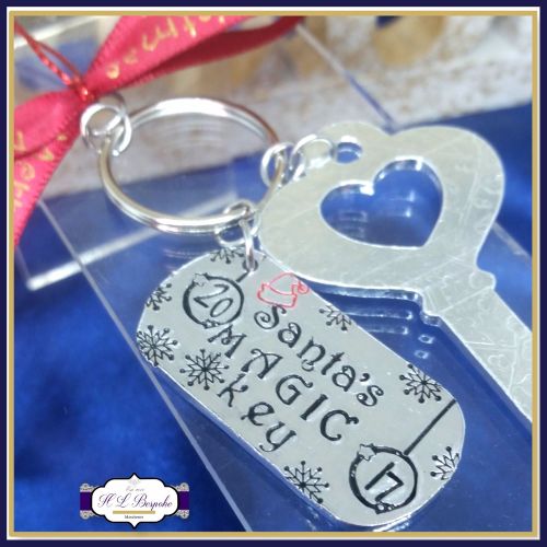 Personalised 2017 Magic Key - Father Christmas' Magic Key With Date Tag - H