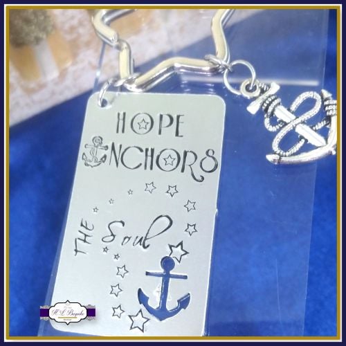 Hope Anchors The Soul Keyring - Anchor Keyring - Inspirational Keychain - A