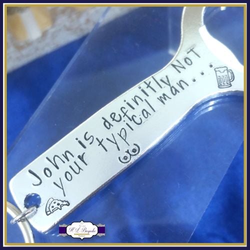 Personalised Bottle Opener For Men - Standard Male Gift - Typical Man Keych