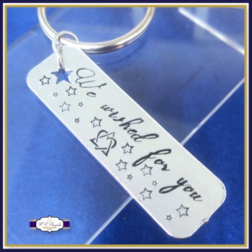 Adoption Keyring - We Wished For You Keyring - New Addition To The Family K