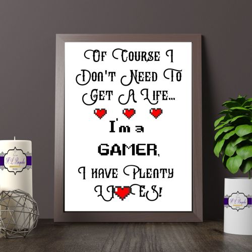 Gamer Gift - A4 I'm A Gamer Print - Games Room Decor - Teenage Gift - Cours