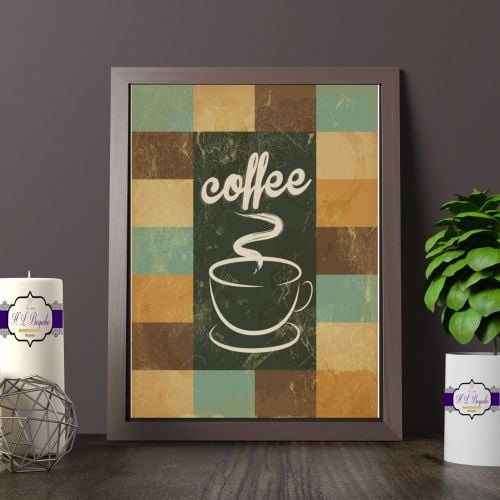 Patchwork Coffee Wall Art - Kitchen Decor Print - Coffee Lover Gift