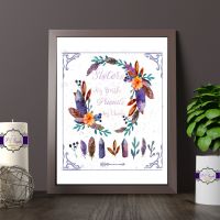 Sister Decor - Sister Quote Gift - Amethyst Decor - Sisters Plaque - Sisters By Birth Gift - Friends By Choice Gift - Gift For Sister Friend