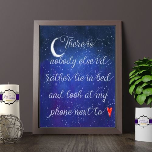 There Is nobody Else Quote Print - Couples Themed Wall Art - Modern Life Gi