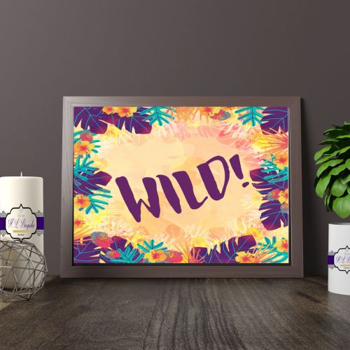 Tropical Floral Theme Wall Decor - Wild Print - Bold Statement Wall Decor