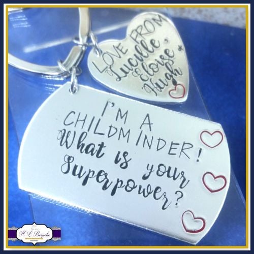 Personalised Childminder Gift - Childminder Keyring - Gift For Childminder