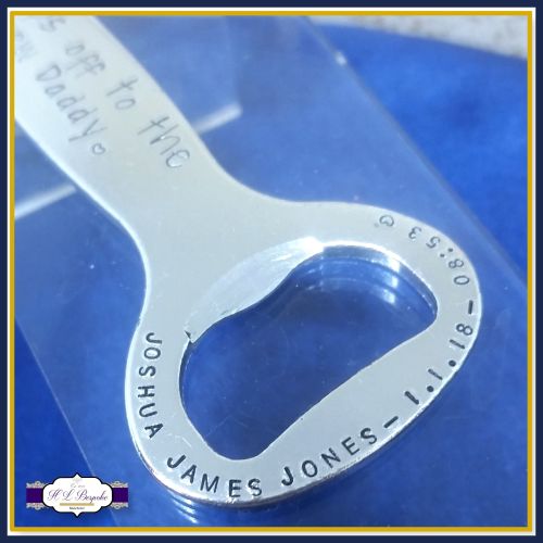 New Daddy Gift - Caps Off To New Daddy - Dad Bottle Opener - With Babies De