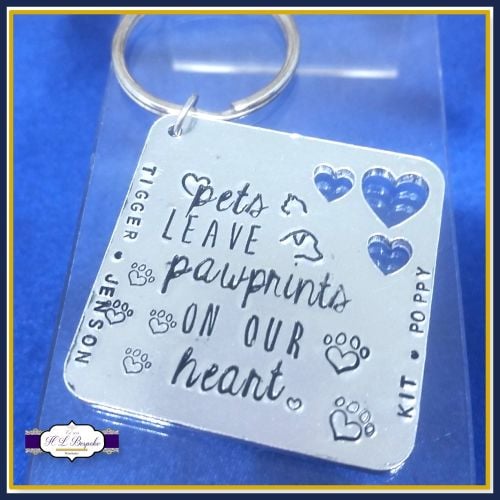 Custom Pets Leave Pawprints On Our Heart Gift - Pets Leave Pawprints On Our