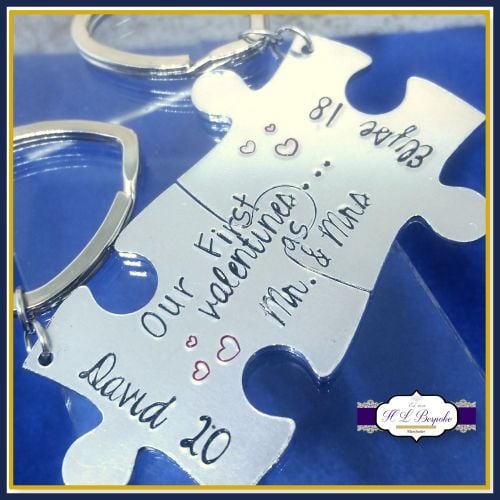 Our First Valentines As Mr and Mrs Keyrings - Our First Valentine's Gift -